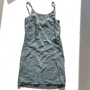 Slip dress crepe gray medium